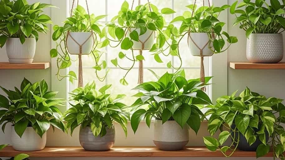 راهنمای کامل نگهداری از انواع گل پتوس در آپارتمان